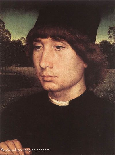 Portrait of a Young Man infront Landscape