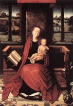 Hans Memling - Bilder Gemälde - Virgin and Child Enthroned