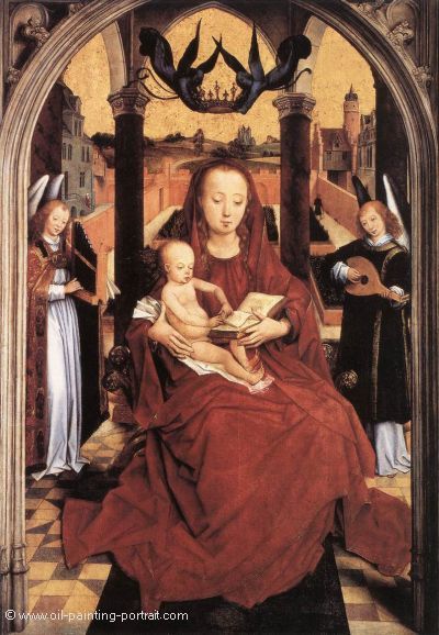 Virgin and Child Enthroned with two Musical Angels