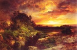 Thomas  Moran - Peintures - Un coucher de soleil près du Grand Canyon dans l´Arizona