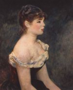 Pierre Auguste Renoir  - Peintures - Portrait d'une jeune fille