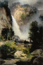 Thomas Moran - Peintures - Chutes de Yosemite