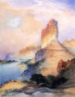 Thomas Moran - Bilder Gemälde - Castle Butte Green River Wyoming