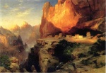 Thomas  Moran - Peintures - Habitants des falaises