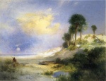 Thomas Moran  - Peintures - Fort de George Island, Floride