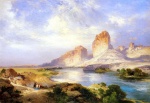 Thomas  Moran  - Peintures - Green River, Wyoming
