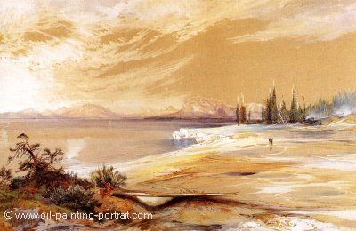 Hot Springs on the Shore of Yellowstone Lake