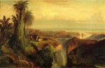 Thomas  Moran  - Peintures - Indiens sur une falaise