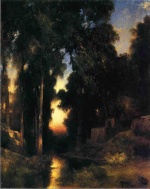 Thomas  Moran  - paintings - Mission in Old Mexico