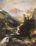 Thomas  Moran  - Peintures - Montagne de la Sainte Croix