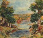 Pierre Auguste Renoir  - Peintures - Voiliers à Cagnes