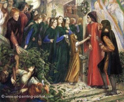 Beatrice Meeting Dante at a Wedding Feast Denies him her Salutation