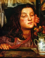 Dante Gabriel Rossetti - paintings - Girl at a Lattice