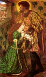 Dante Gabriel Rossetti  - Peintures - Saint Georges et la princesse Sabra
