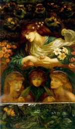 Dante Gabriel Rossetti  - Bilder Gemälde - The Blessed Damozel