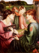 Dante Gabriel Rossetti  - Bilder Gemälde - The Bower Meadow