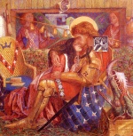 Dante Gabriel Rossetti  - Peintures - Le mariage de Saint Georges et la princesse Sabra