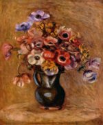 Pierre Auguste Renoir  - Peintures - Nature morte aux anémones