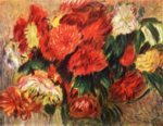 Pierre Auguste Renoir  - Peintures - Nature morte aux chrysanthèmes