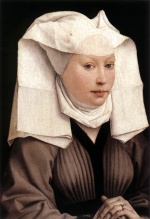 Rogier van der Weyden - Peintures - dame portant une coiffe de gaze 
