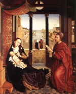 Rogier van der Weyden  - Bilder Gemälde - St. Luke Drawing a Portrait of the Madonna