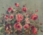 Pierre Auguste Renoir  - Peintures - Nature morte avec roses de Vargemont