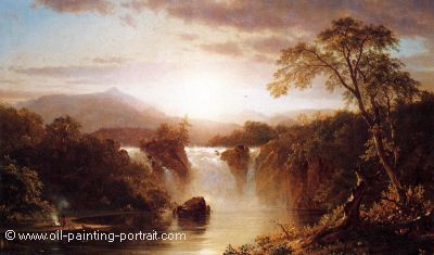 Landscape with Waterfall