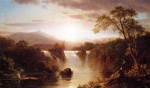 Frederic Edwin Church - Bilder Gemälde - Landscape with Waterfall