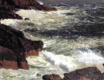Frederic Edwin Church  - Bilder Gemälde - Rough Surf Mount Desert Island
