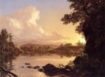 Frederic Edwin Church  - paintings - Scene on the Catskill Creek New York