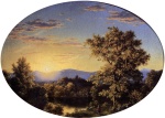 Frederic Edwin Church  - Peintures - Crépuscule parmi les Montagnes
