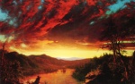 Frederic Edwin Church  - Bilder Gemälde - Twilight in the Wilderness