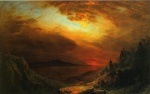 Frederic Edwin Church  - Peintures - Crépuscule sur l´île de Mount Desert, Maine