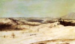 Fréderic Edwin Church  - Peintures - Vue depuis Olana dans la neige