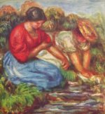 Pierre Auguste Renoir  - Bilder Gemälde - Wäscherinnen
