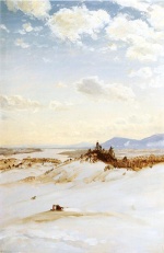 Fréderic Edwin Church  - Peintures - Scène d'hiver Olana