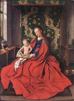 Jan van Eyck - Peintures - Madone lisant avec l´Enfant