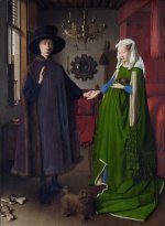 Jan van Eyck - Bilder Gemälde - Portrait of Giovanni Arnolfini and his Wife
