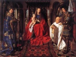 Jan van Eyck - paintings - The Madonna with Canon van der Paele