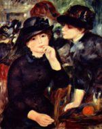 Pierre Auguste Renoir  - Bilder Gemälde - Zwei Mädchen in Schwarz
