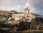 Thomas Girtin - paintings - Jedburgh Abbey from the South Eeast