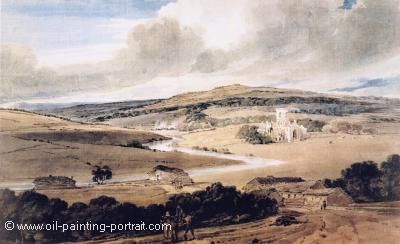 Kirkstall Abbey (Yorkshire from Kirkstall Hill)