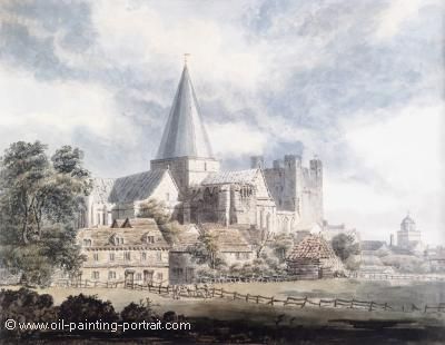 Rochester Cathedral and Castle from the North East