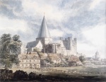 Thomas Girtin  - paintings - Rochester Cathedral and Castle from the North-East