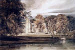 Thomas Girtin  - Peintures - Partie est de l'abbaye de Bolton vue depuis l´autre rive de la rivière Wharfe