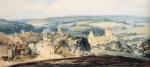 Thomas Girtin  - paintings - The Village of Jedburgh (Scottland)