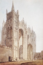 Thomas Girtin  - paintings - The West Front of Peterborough Cathedral
