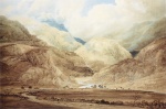 Thomas Girtin  - Peintures - Vue près de Beddgelert (Snowdonia)