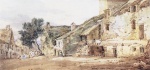 Thomas Girtin  - paintings - Village Scene in France