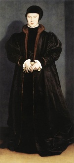 Hans Holbein - Peintures - Chistina du Danemark, duchesse de Milan